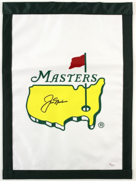2000s Jack Nicklaus Signed The Masters Garden Flag (JSA Full Letter)