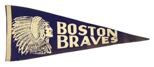 1940s circa Boston Braves Full Size 29" Pennant