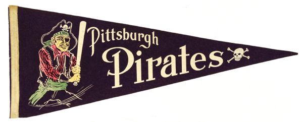 1950s circa Pittsburgh Pirates Full Size 29" Pennant