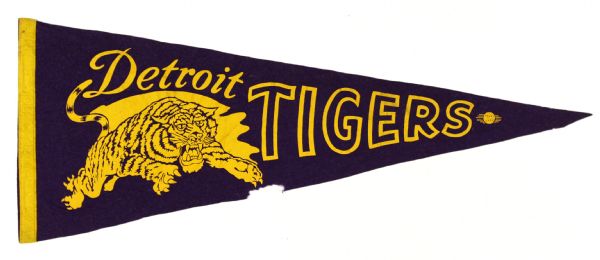 1950s circa Detroit Tiger Full Size 29" Pennant