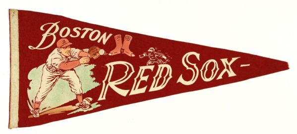 1940s circa Boston Red Sox Full Size 26" Pennant