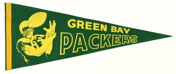 1967 Green Bay Packers Icebowl Full Size 29" Pennant - Sold at Lambeau Field December 31st, 1967