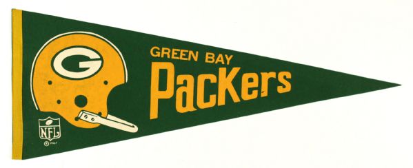 1967 Green Bay Packers Full Size 29" Pennant 
