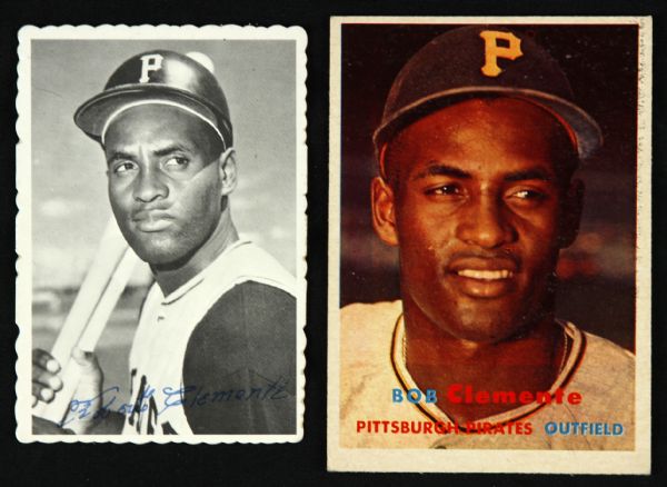 1957-69 Roberto Clemente Pittsburgh Pirates Trading Cards (1957 Topps & 1969 Deckel Edge) - Lot of 2