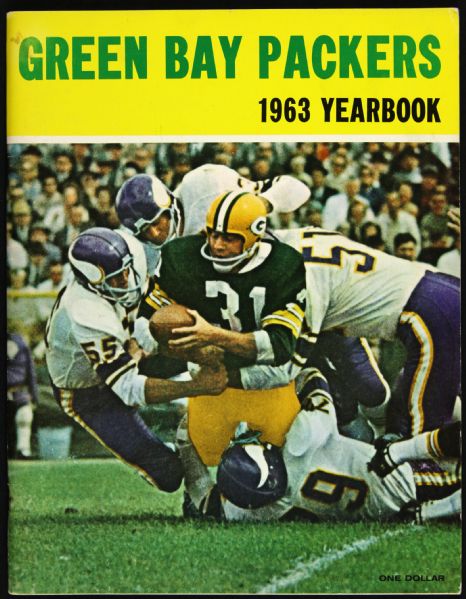 1963 Green Bay Packers Team Yearbook w/ Jim Taylor Cover