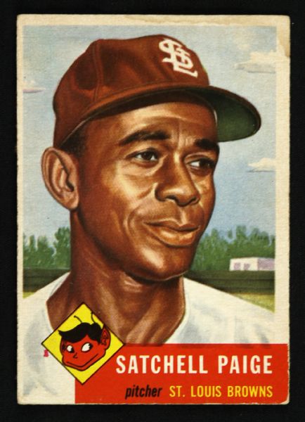 1953 Satchel Paige St. Louis Browns Topps #220 Trading Card