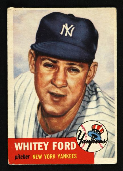 1953 Whitey Ford New York Yankees Topps #207 Trading Card