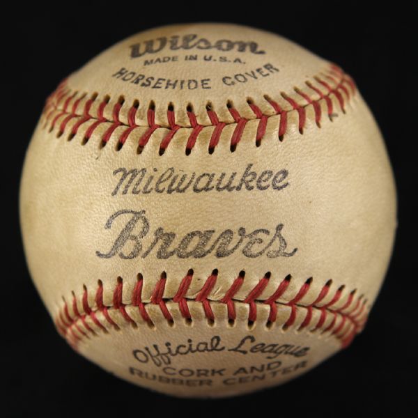 1964-65 Phil Niekro Hank Fischer Milwaukee Braves Signed Baseball (JSA)