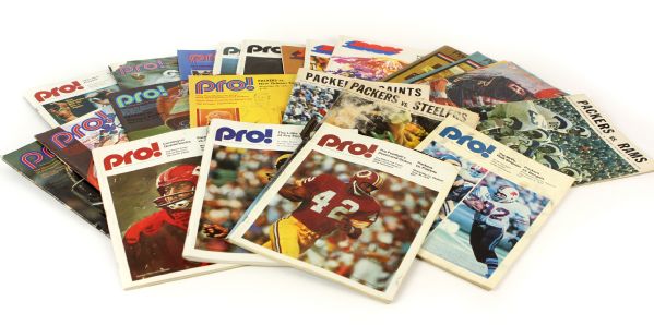 1966-75 Green Bay Packers Milwaukee County Stadium Program Collection - Lot of 25