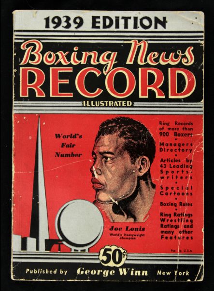 1939 Boxing News Record Illustrated Yearbook w/ Joe Louis Cover