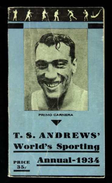 1934 T.S. Andrews Worlds Sporting Annual w/ Primo Carnera Cover