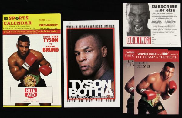 1989-99 Mike Tyson Heavyweight Champion Memorabilia Collection - Lot of 17