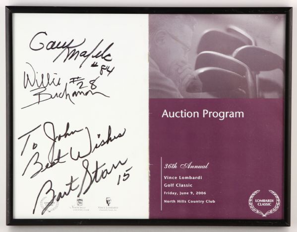 2006-10 Bart Starr Willie Buchanon Gary Knafelc Brandon Jennings Signed Collection - Lot of 2 (JSA)