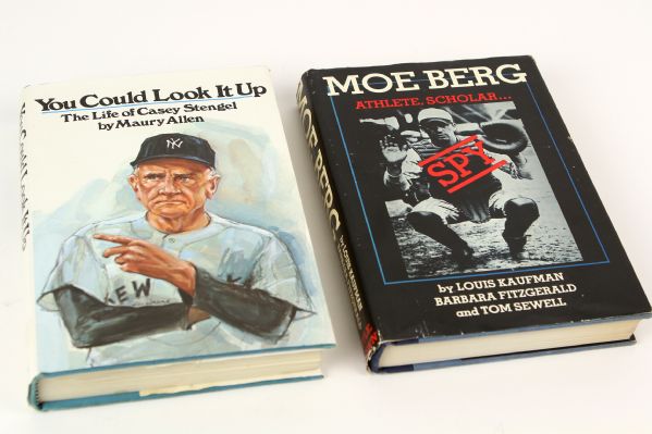 1974-79 Moe Berg Casey Stengel Boston Red Sox New York Yankees Books - (Lot of Two)