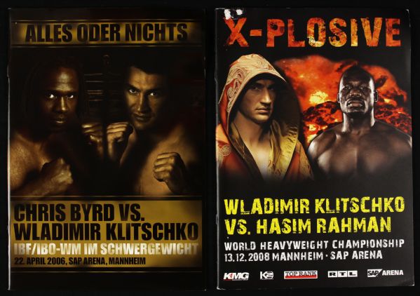 1999-2008 Wladimir/Vitali Klitschko German Language Boxing Publication Collection - Lot of 6 w/ Magazines & Fight Programs