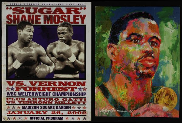 1998-2002 "Sugar" Shane Mosley 3-Weight Division Title Holder Fight Program Collection - Lot of 3