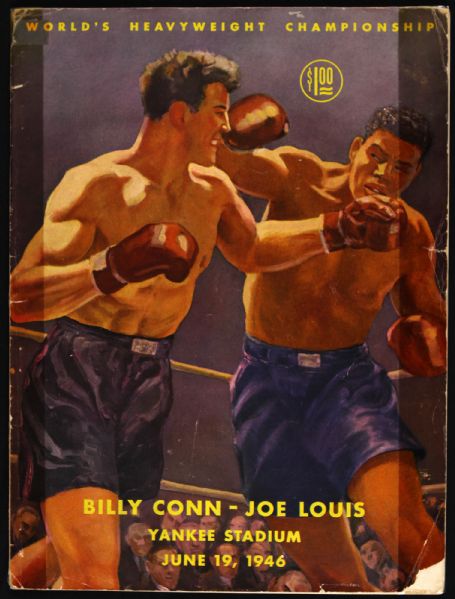 1946 Joe Louis vs. Billy Conn Yankee Stadium Heavyweight Title Fight Program