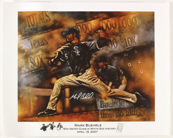 2007 Mark Buehrle Chicago White Sox Signed 16" x 20" No Hitter Commemorative Print (JSA)  