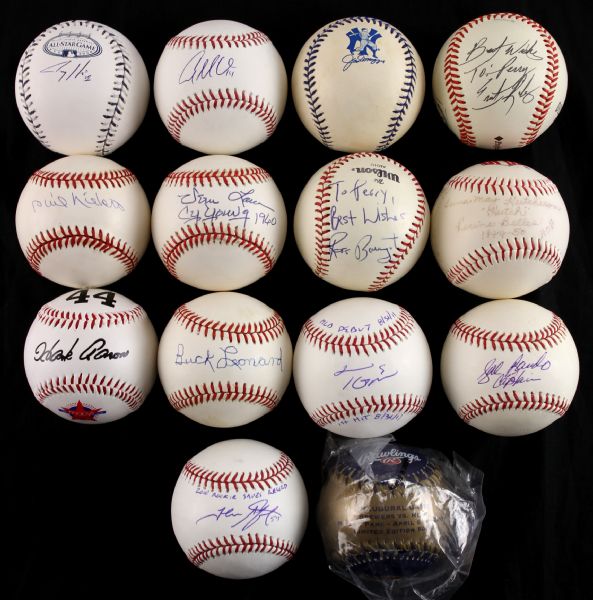 1980s-2000s Signed & Commemorative Baseball Collection - Lot of 14