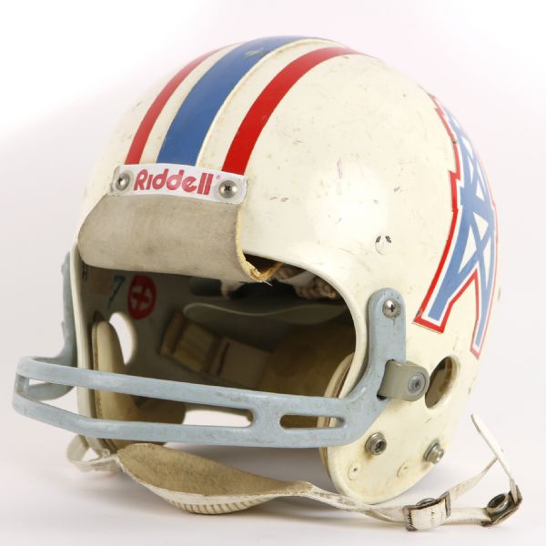 1975 Houston Oilers Game Worn Suspension Helmet - First Year in New Style (MEARS LOA)