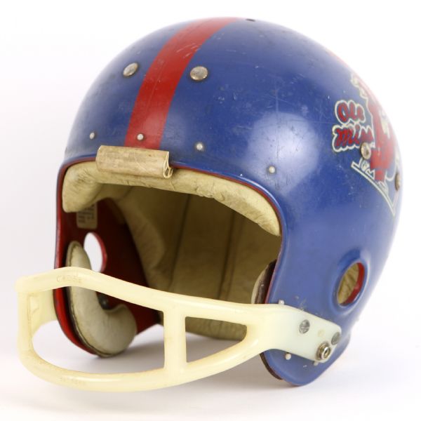 1960s-70s Ole Miss Rebels Game Worn Football Helmet (MEARS LOA)