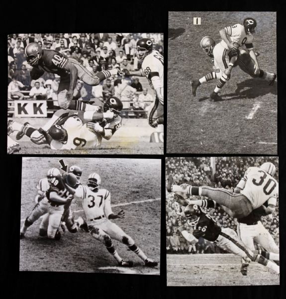 1963-64 Chicago Bears Original Photography Collection - Lot of 10 w/ Mike Ditka, Bennie McRae & More
