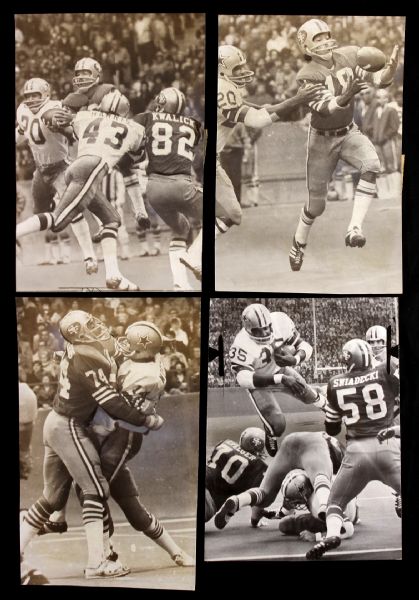 1971-72 Dallas Cowboys Original Photography Collection - Lot of 8 w/ Roger Staubach, Mel Renfro, Calvin Hill & More 