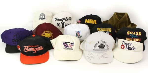 1990s Golf Boxing Football Basketball Americana Hat Collection - Lot of 14