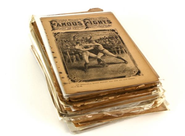 1900s (early) Shureys One Penny Edition Famous Fights Past & Present Edited by Harold Furniss - Lot of 100+