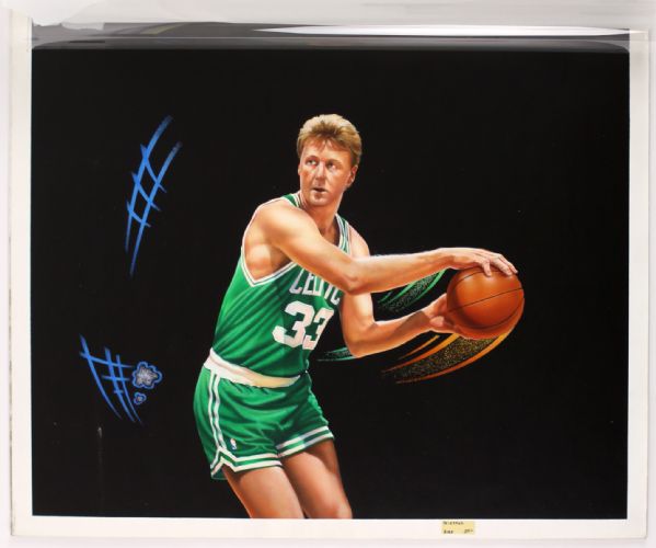 1995 Larry Bird Boston Celtics Original Richard Farrell Artwork Used in Production of McDonalds Commemorative Cups
