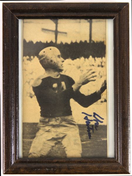 1940s Don Hutson Green Bay Packers Signed 4" x 6" Framed Photo (JSA)