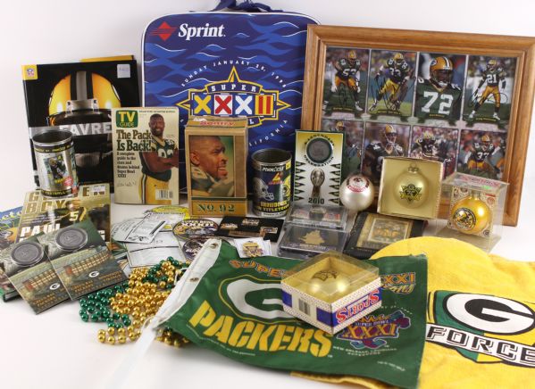 1993-2001 Green Bay Packers Memorabilia Lot Autographs Ornaments Pins Flags Schedules (MEARS LOA)