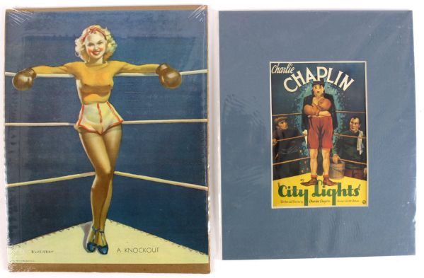 1880s-1970s Boxing & Horse Racing Broadside Collection - Lot of  14 w/ Charlie Chaplin, Muhammad Ali, Lobby Cards, Paintings & More