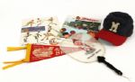 1950s-60s Milwaukee Braves Collection Hat Pennant Scorecards Fan - Lot of Five