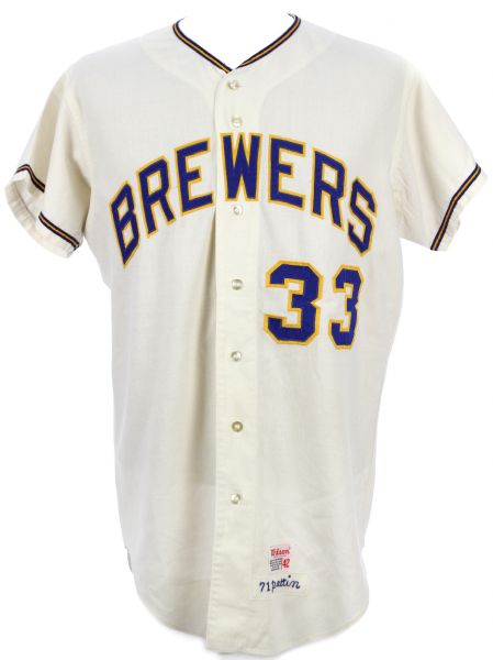 1971 Marty Pattin Milwaukee Brewers Game Worn Home Jersey (MEARS A10)