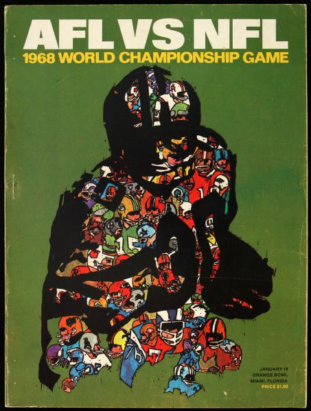 1968 Super Bowl II Program Green Bay Packers Los Angeles Raiders (Lombardis Last Game As Packers Coach)