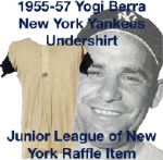 1955-57 Yogi Berra New York Yankees Game Worn Undershirt (MEARS LOA)