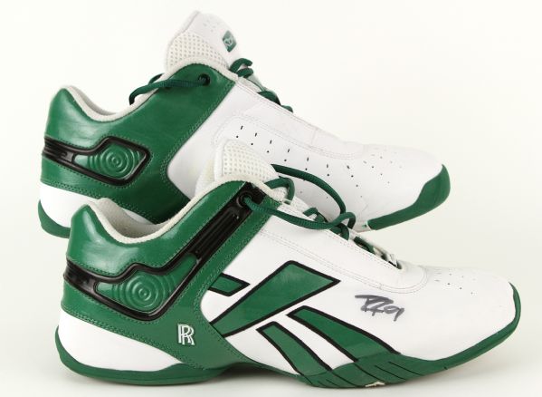 2006-08 Rajon Rondo Boston Celtics Signed Game Worn Reebok Shoes (MEARS LOA / JSA)