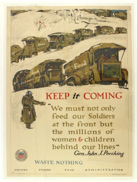 1917 WW1 Keep It Coming 20 1/2" x 29" Poster 