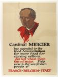 1914-17 WW1 Cardinal Mercier Ship More Food... 21" x 28" Poster 