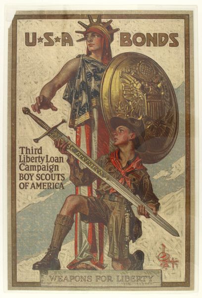 1917 WW1 Boy Scouts of America Weapons For Liberty 20" x 30" Poster 