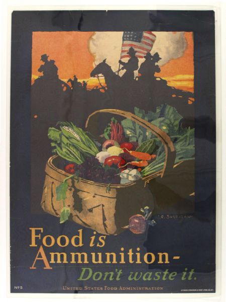 1917 WW1 Food Is Ammunition Dont Waste It 22" x 30" Poster 