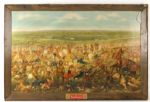 1952 circa Custers Last Fight 28" x 41" Budweiser Lithograph Display 