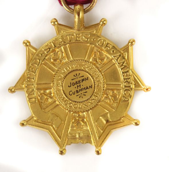 1945 United States Legion Of Merit Legionnaire KIA Medal  To Railway Engineer Joseph M. Cushman