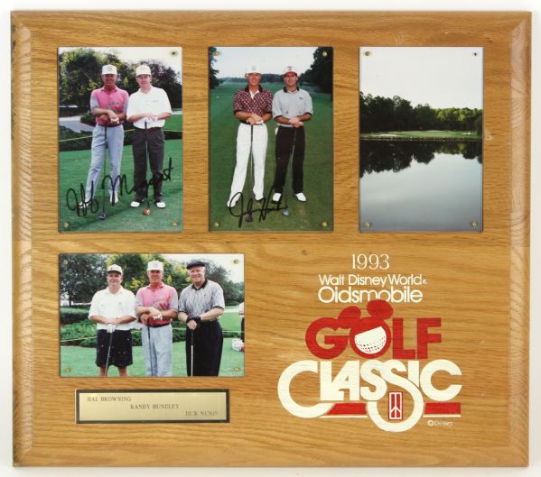 1988-93 Walt Disney World Oldsmobile Golf Classic Commemorative Wall Display Collection Randy Hundley Payne Stewart - Lot of 4