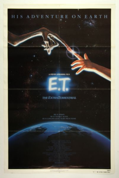 1982 E.T. The Extra Terrestrial Original 27" x 41" One Sheet Movie Poster