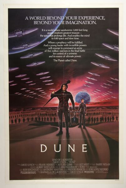 1984 Dune Original 27" x 41" One Sheet Movie Poster