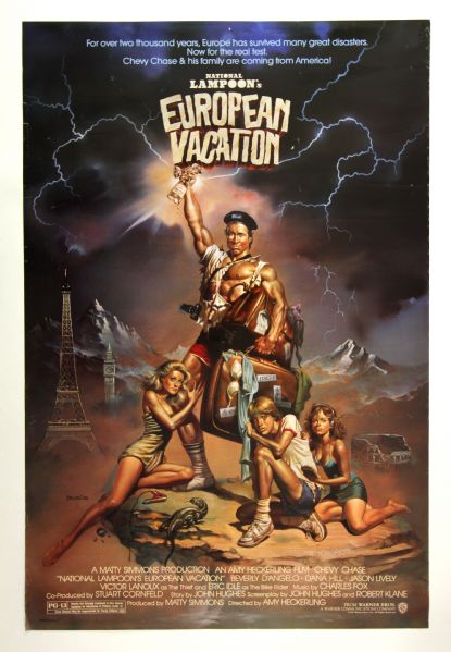 1985 National Lampoons European Vacation Original 27" x 41" One Sheet Movie Poster