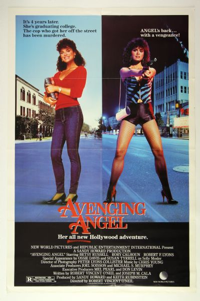 1985 Avenging Angel Original 27" x 41" One Sheet Movie Poster