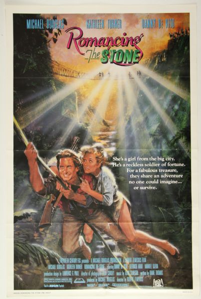 1984 Romancing The Stone Original 27" x 41" One Sheet Movie Poster